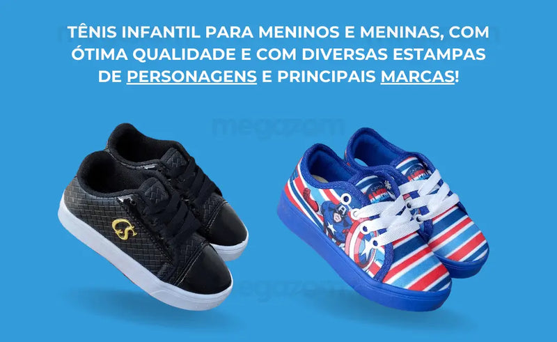 Kit 6 Pares de Tênis Infantil - PAGUE 3 LEVE 6 + FRETE GRÁTIS