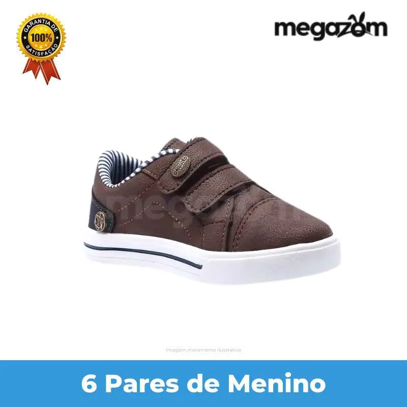 Kit 6 Pares de Tênis Infantil - PAGUE 3 LEVE 6 + FRETE GRÁTIS