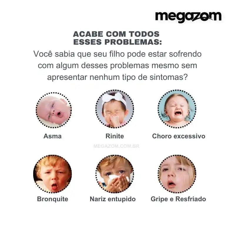 Inalador Nebulizador Gazom™ - Portátil e Silencioso (3 Máscaras de Brinde + Frete Grátis) - Megazom