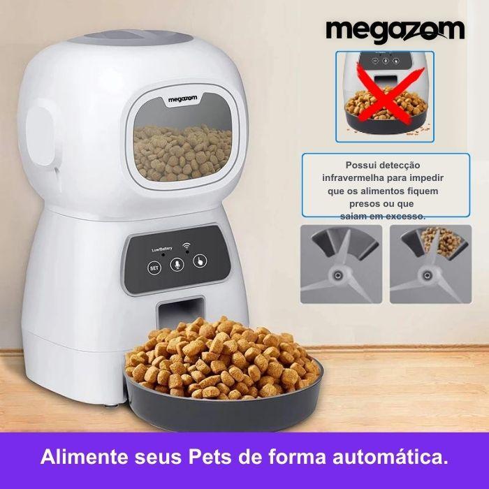 Mordomo Pet Gazom™ - Dispensador de Alimentos Automático para Pets - Megazom