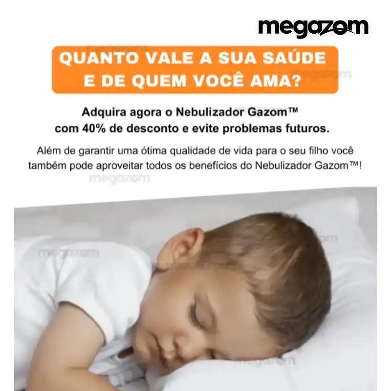 Inalador Nebulizador Gazom™ - Portátil e Silencioso (3 Máscaras de Brinde + Frete Grátis) - Megazom