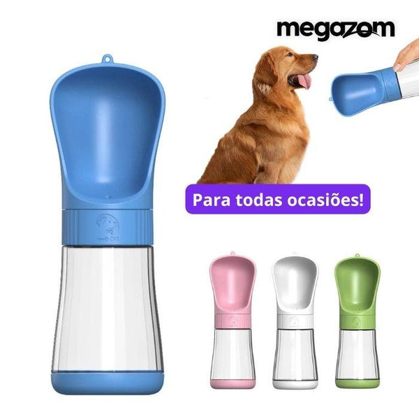 Bottle Pet Gazom™ - Garrafa Portátil de Água e Remédio para Pets - Megazom