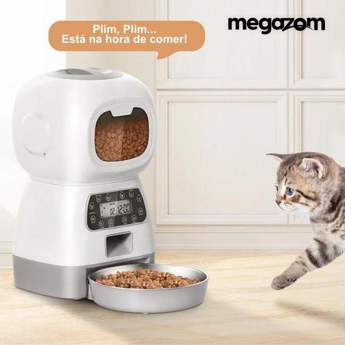 Mordomo Pet Gazom™ - Dispensador de Alimentos Automático para Pets - Megazom