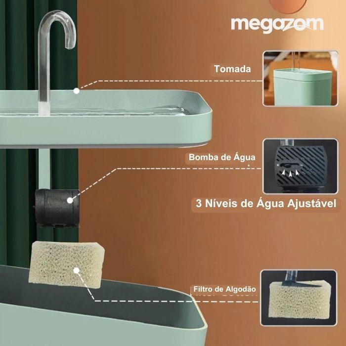 WaterCat Gazom™ - Bebedouro Inteligênte Para Gatos - Megazom